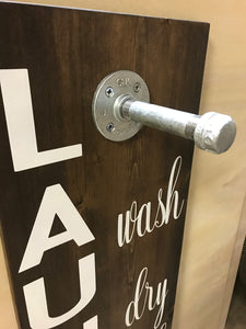 Laundry Room Clothes Hanger Sign