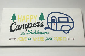 Happy Campers Wood Signs