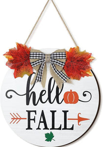 Hello Fall 19" Round Sign