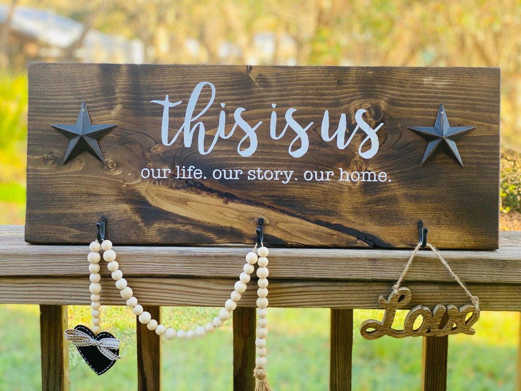 This is us Wood Sign with Hangers