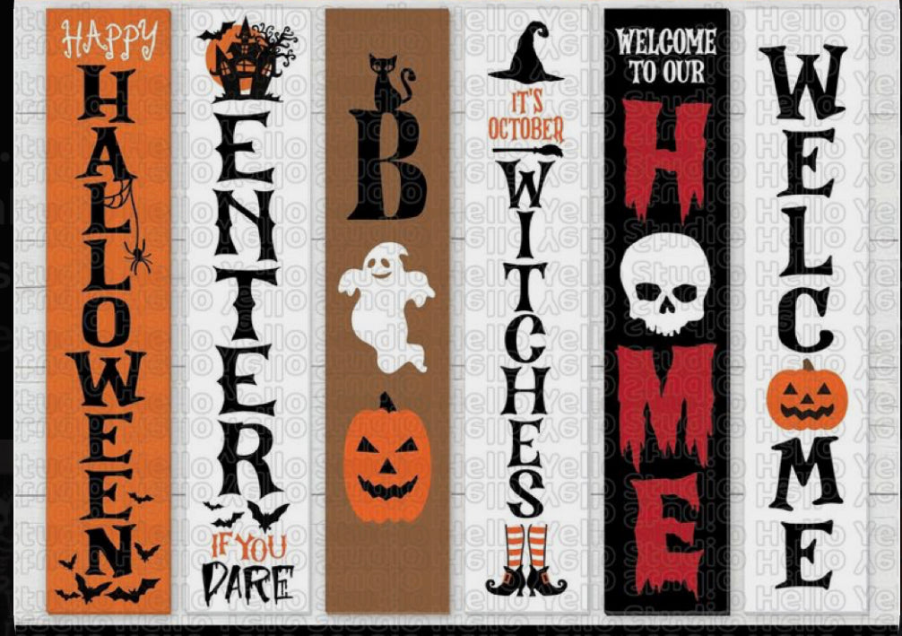 Halloween 4 foot Porch Signs
