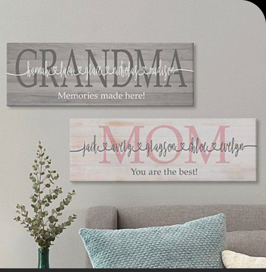 Grandma or Mom Family Sign