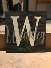 Initial Family Wood Sign