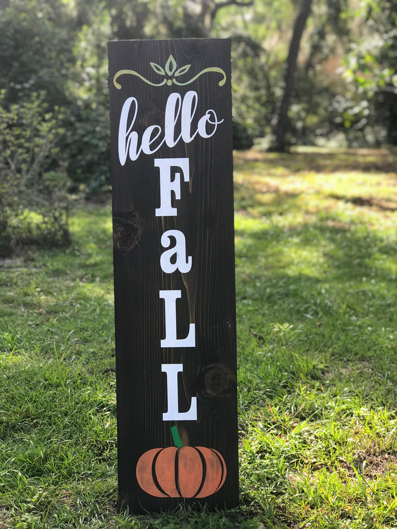 Hello Fall Welcome Porch Sign