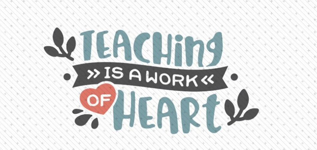 Teaching is a Work of Heart Wood Sign DIY